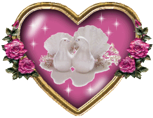 deux colombes dans un coeur